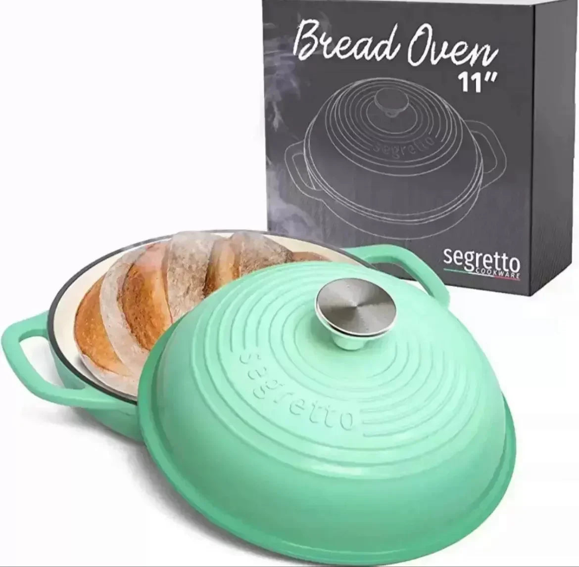 Olla holandesa de hierro fundido esmaltado con tapa