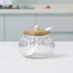 Glass Seasoning Jar Set with Lid – Salt, Sugar & Spice Storage