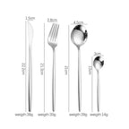 4-Piece Flatware Set with Forks, Knives, and Spoons