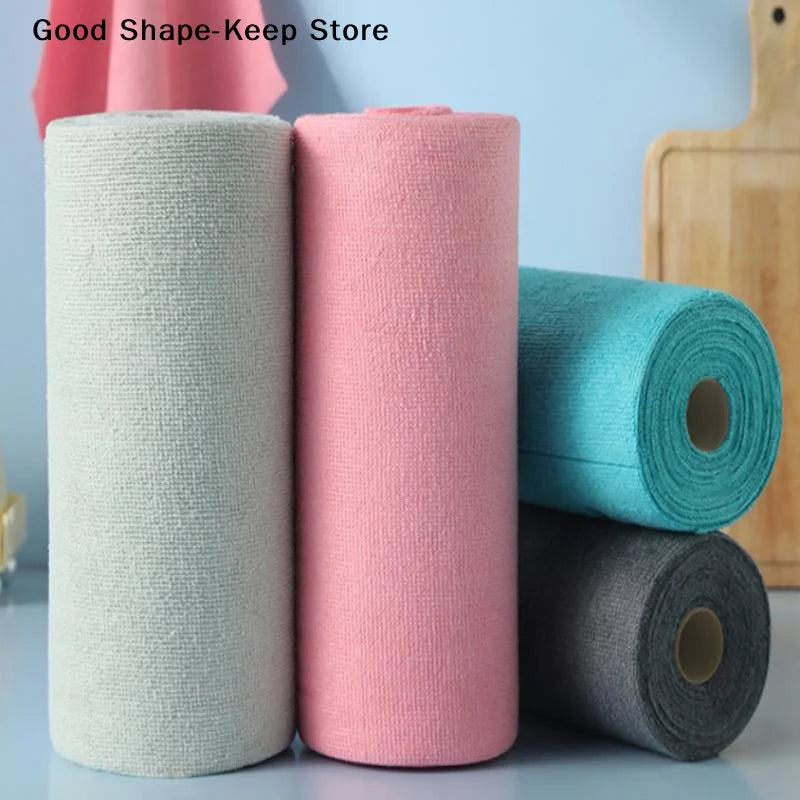 Microfiber Kitchen Towels Roll (20pcs, 20x20cm)