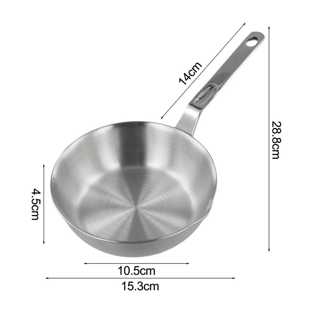 Mini Sartén de Acero Inoxidable para Huevos con Pico Vertedor
