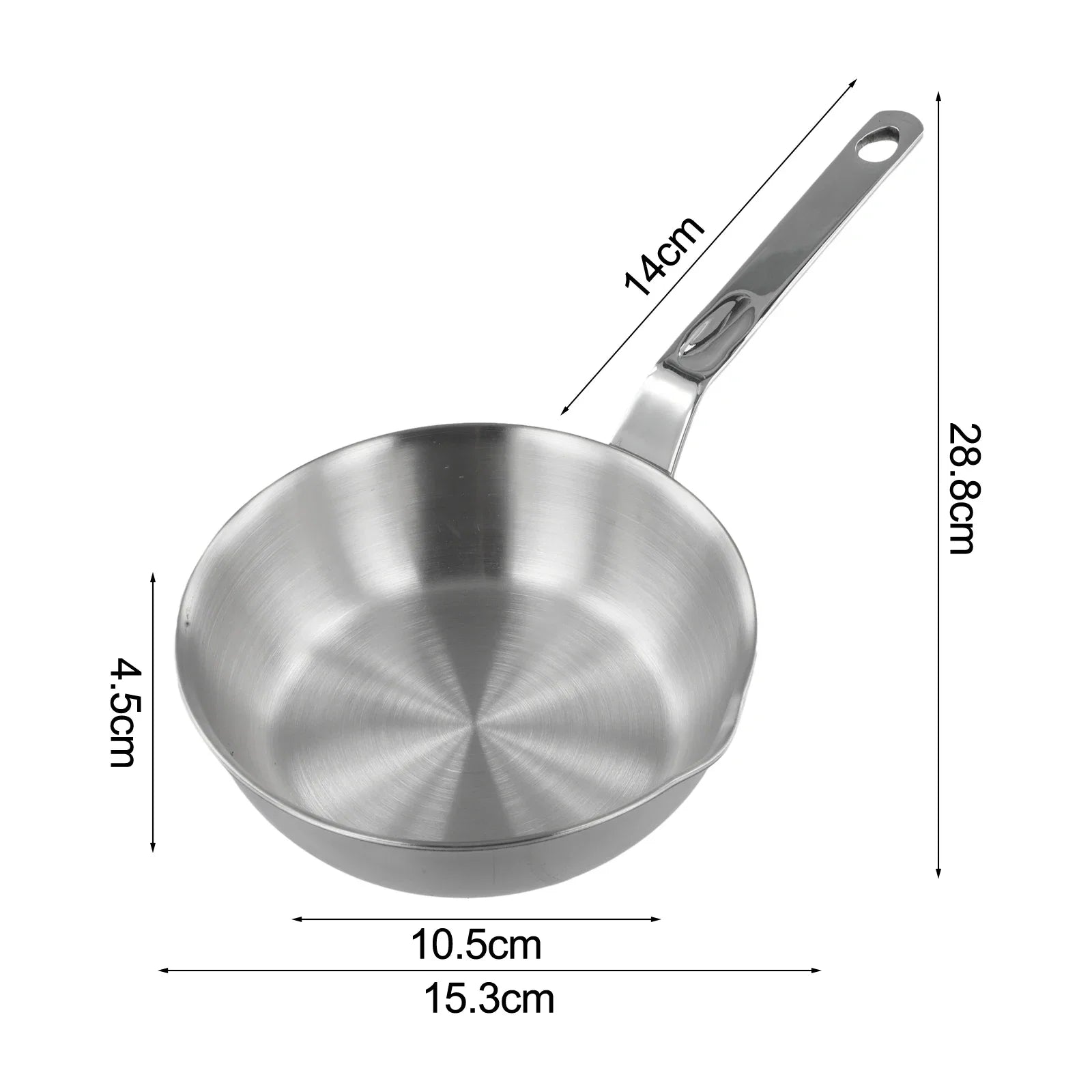 Mini Stainless Steel Egg Pan with Spout