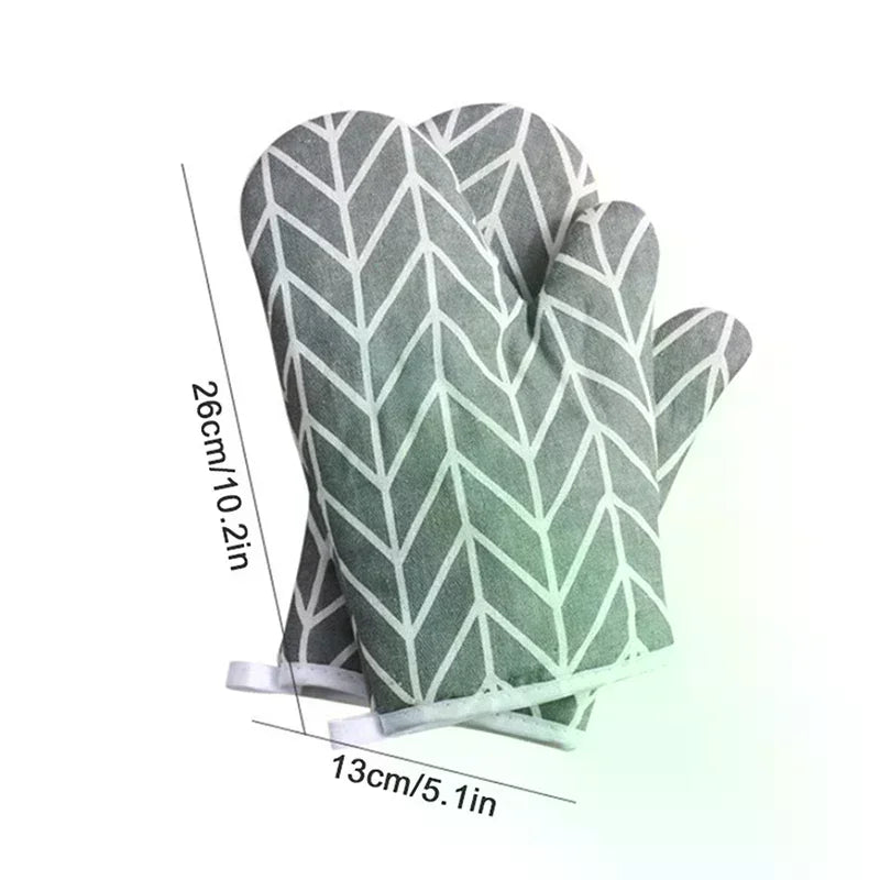 Manoplas de horno de algodón y lino