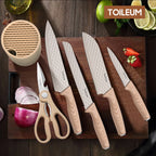 6-Piece Kitchen Knife Set with Block
