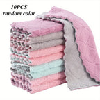 10-Pack Small Dish Washing Cloths, 9.4" x 5.5", Assorted Colors