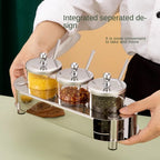 Stainless Steel & Glass Seasoning Jar Set