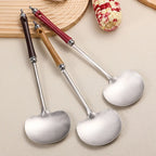 Stainless Steel Wok Spatula with Wooden Handle