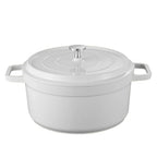 Olla de horno holandés de aluminio fundido esmaltado con tapa