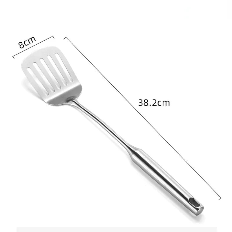 Long Handle Cooking Shovel & Rice Spoon Set – Stainless Steel Kitchen Utensils