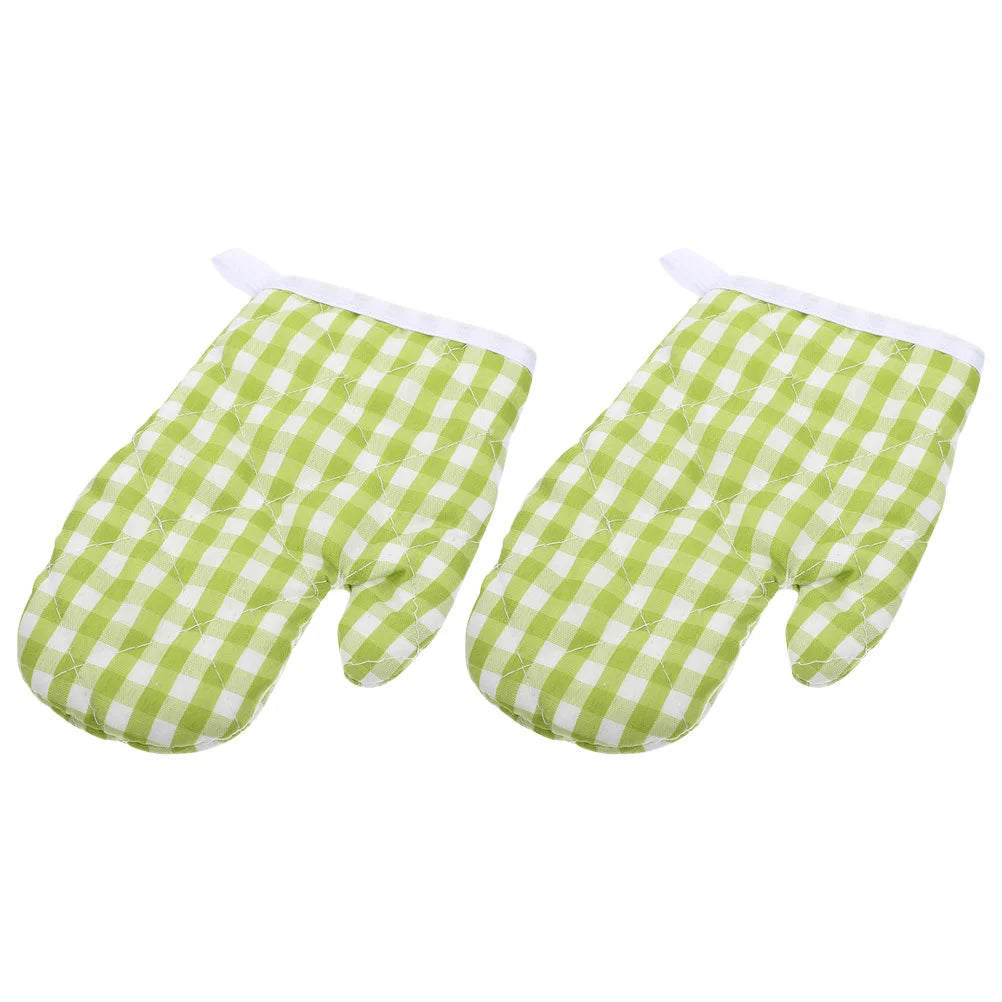 Cotton Oven Mitts - Heat-Resistant Kitchen Gloves