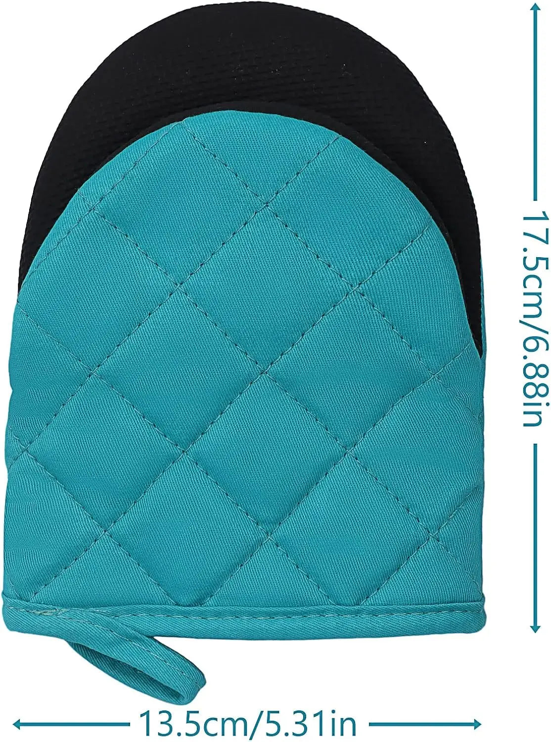 Manoplas resistentes al calor, guantes de horno cortos antideslizantes para hornear y cocinar