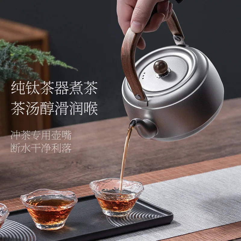 Pure Titanium Kettle with Anti-Scald Handle