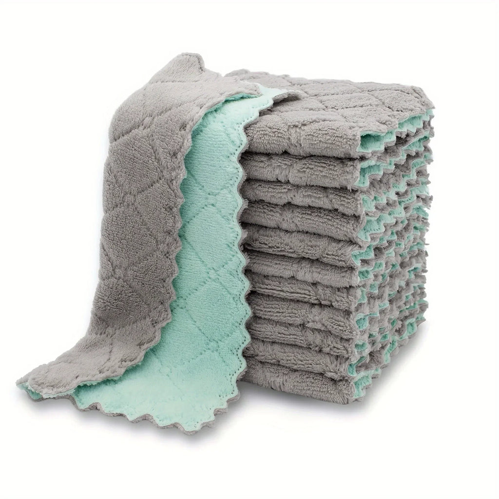 10-Pack Small Dish Washing Cloths, 9.4" x 5.5", Assorted Colors