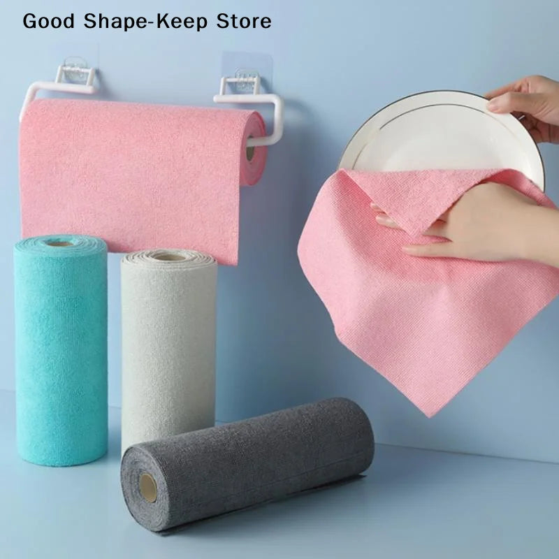 Microfiber Kitchen Towels Roll (20pcs, 20x20cm)