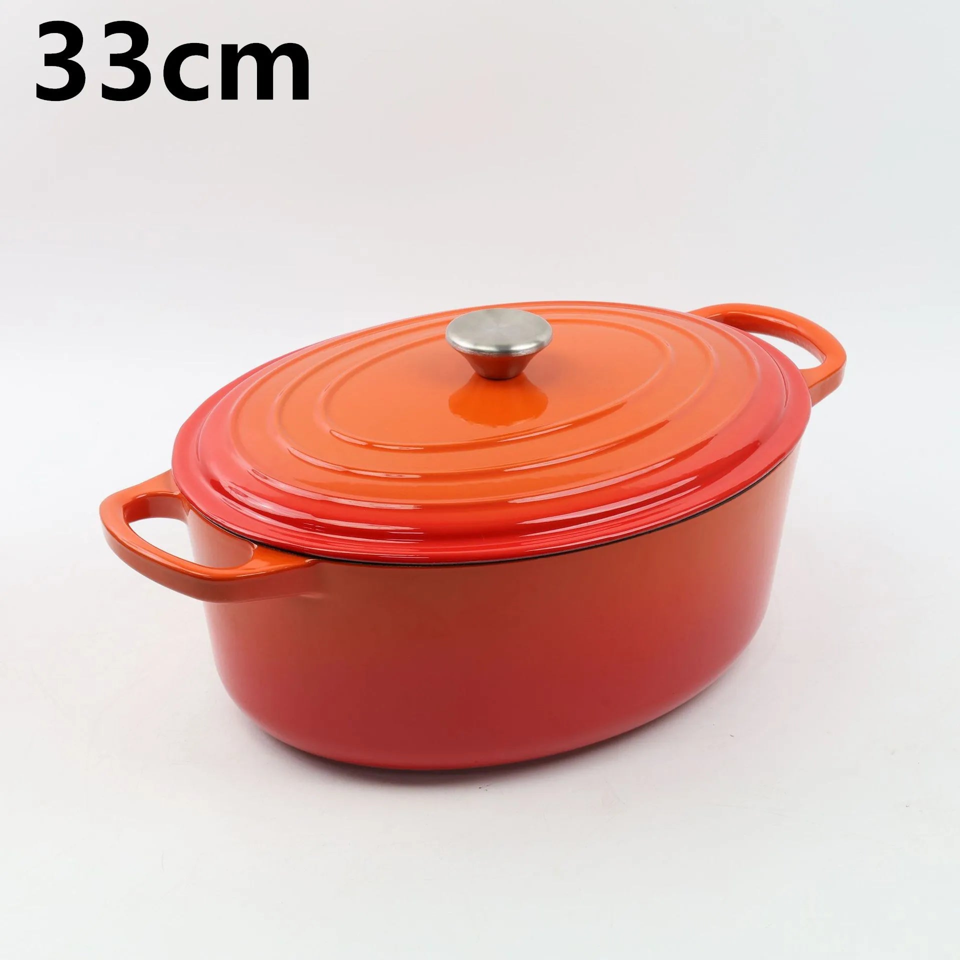 Enameled Cast Iron Dutch Oven with Lid – 33cm