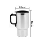 12V Car Electric Kettle – Stainless Steel, 450ml