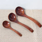 Wooden Long Handle Round Spoon