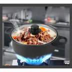 Juego de utensilios de cocina de hierro fundido antiadherente con tapas