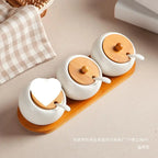 Ceramic Seasoning Jar Set with Lids