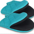 Heat Resistant Oven Mitts, Short Non-Slip Oven Gloves for Baking and Cooking