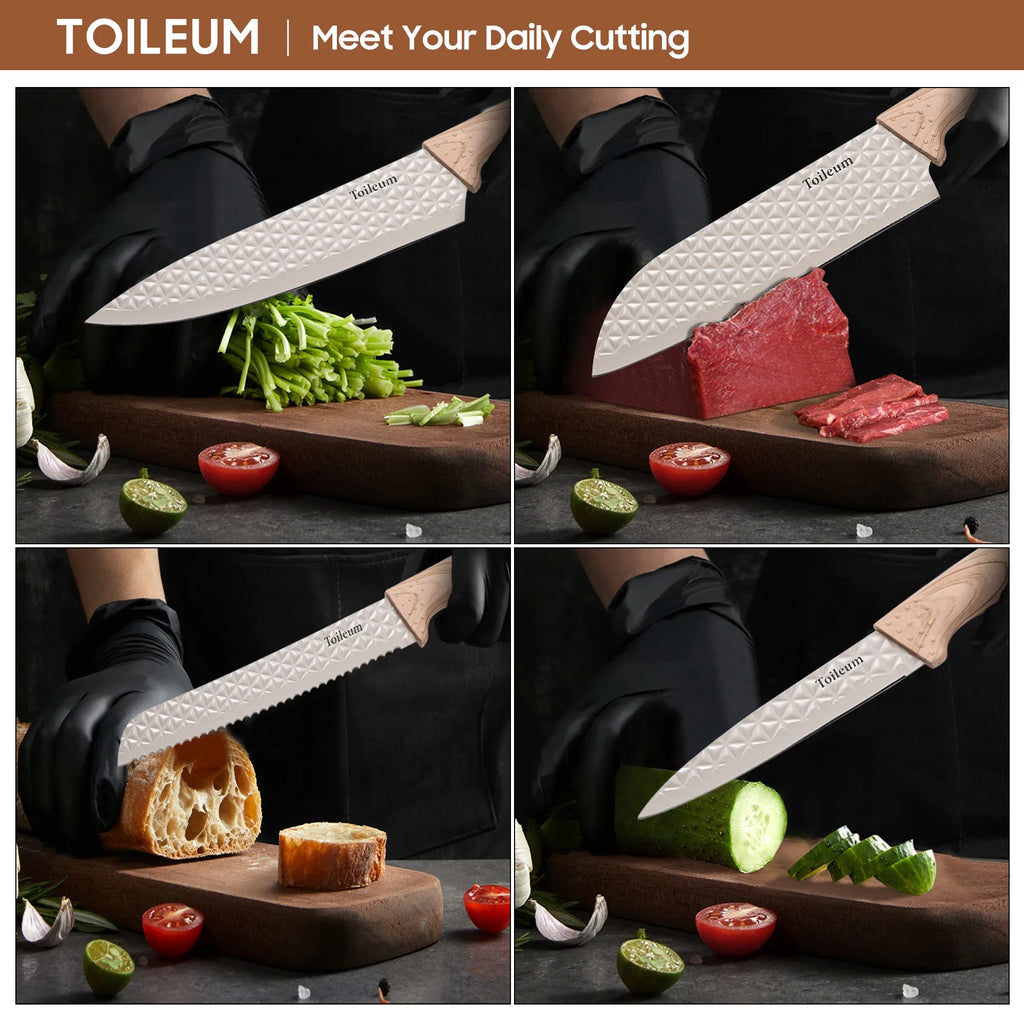 6-Piece Kitchen Knife Set with Block