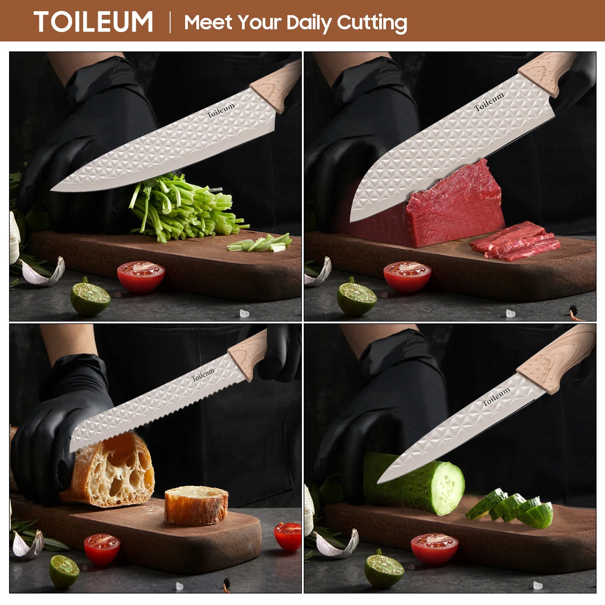 Juego de Cuchillos de Cocina de 6 Piezas con Bloque