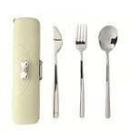 Stainless Steel Portable Tableware Set with Knife, Fork and Spoon and Storage Case