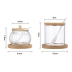 Glass Seasoning Jar Set with Lid – Salt, Sugar & Spice Storage