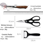 Juego de Cuchillos de Cocina de Acero Inoxidable de 6 Piezas