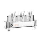 Stainless Steel & Glass Seasoning Jar Set