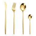 4-Piece Flatware Set with Forks, Knives, and Spoons