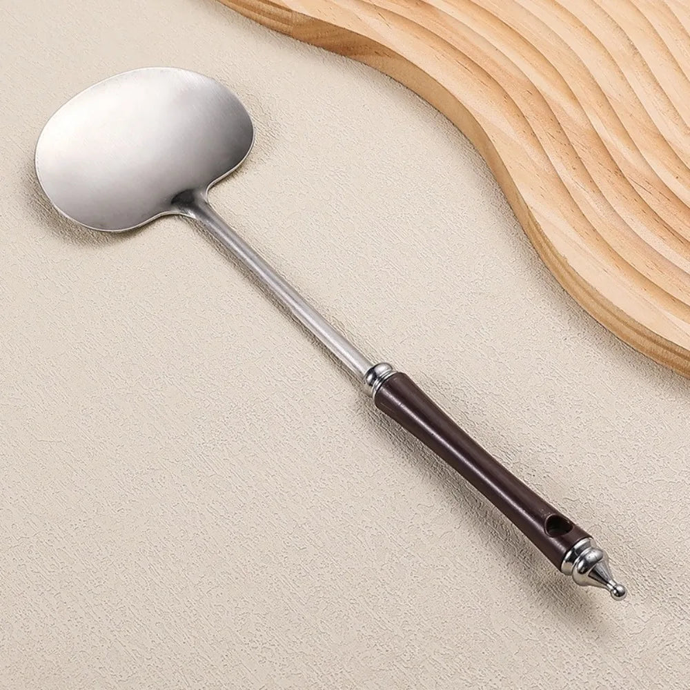 Stainless Steel Wok Spatula with Wooden Handle
