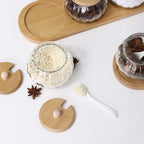 Glass Seasoning Jar Set with Lid – Salt, Sugar & Spice Storage