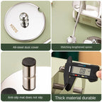Stainless Steel & Glass Seasoning Jar Set