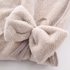 Bowknot Coral Velvet Hand Towel