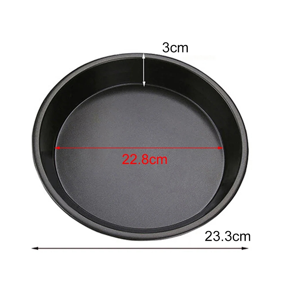 Bandeja Antiadherente de Acero al Carbono para Pizza (15–25 cm)