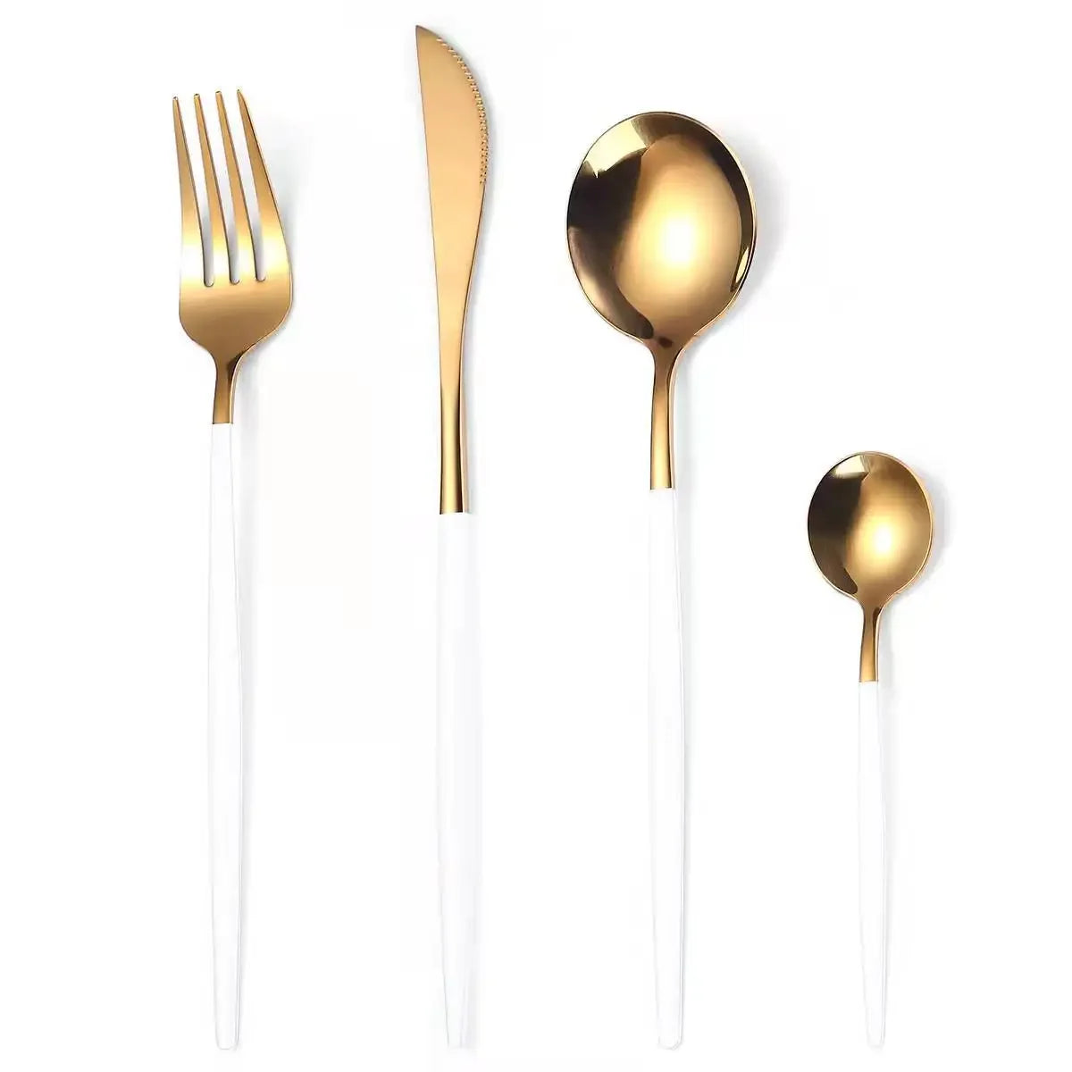 Stainless Steel Cutlery Set with Fork, Spoon, Knife & Chopsticks