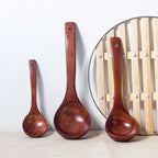 Wooden Long Handle Round Spoon