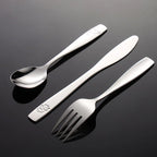 Stainless Steel Children's Cutlery Set with Dinosaur Pattern