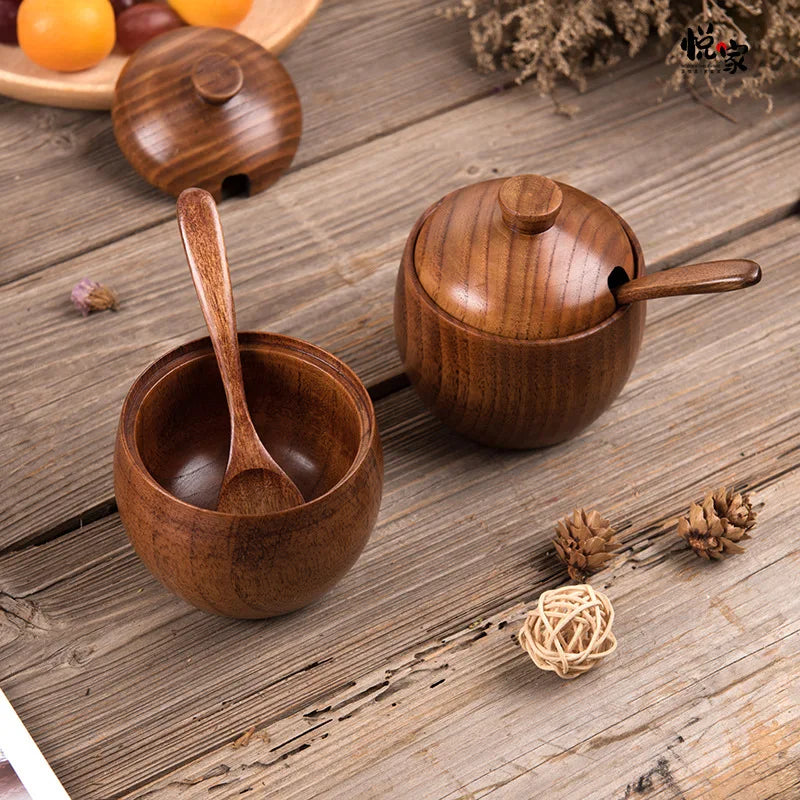 Wooden Spice & Pepper Shaker Set