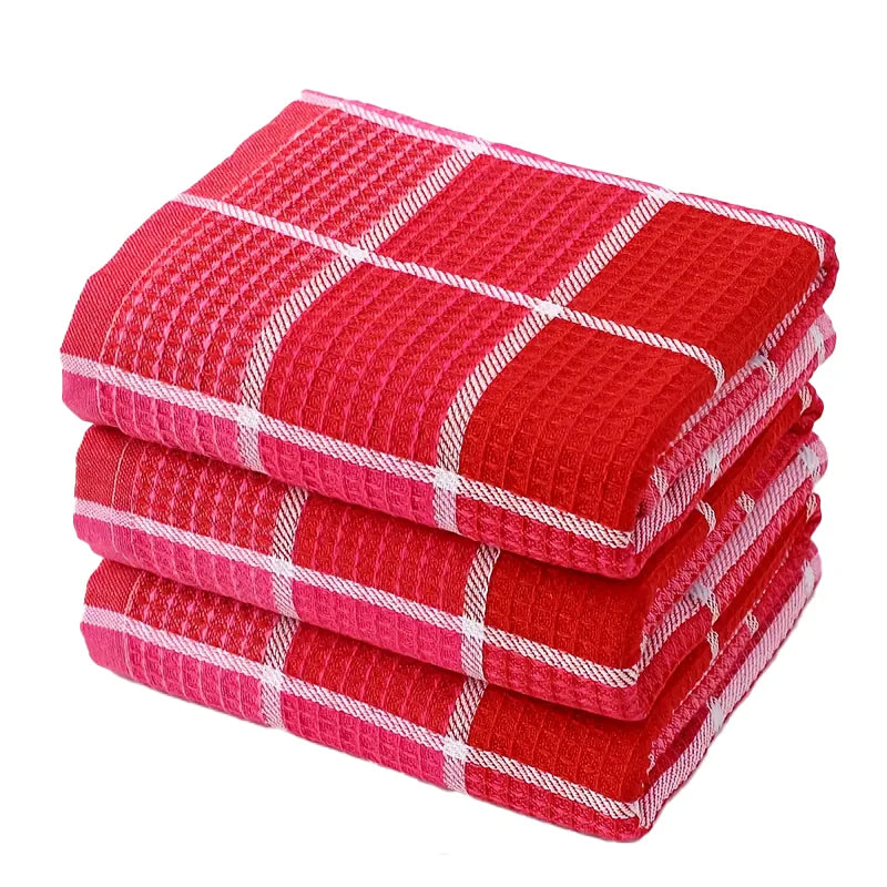 Paños de Cocina a Cuadros - Pack de 3 (38×65 cm)