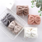 Bowknot Coral Velvet Hand Towel