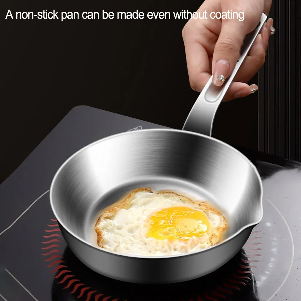 Mini Stainless Steel Egg Pan with Spout