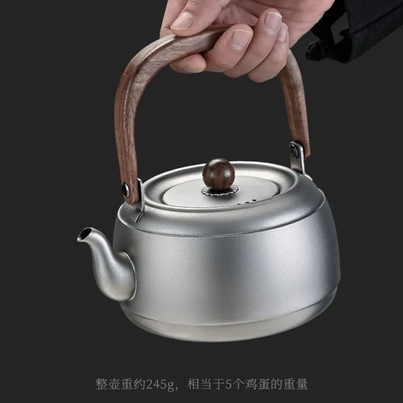 Pure Titanium Kettle with Anti-Scald Handle