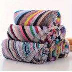 10-Pack Striped Cotton Dish Cloths, Assorted Colors