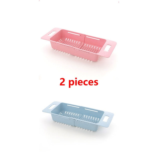 Escurreplatos Ajustable con Cesta de Drenaje