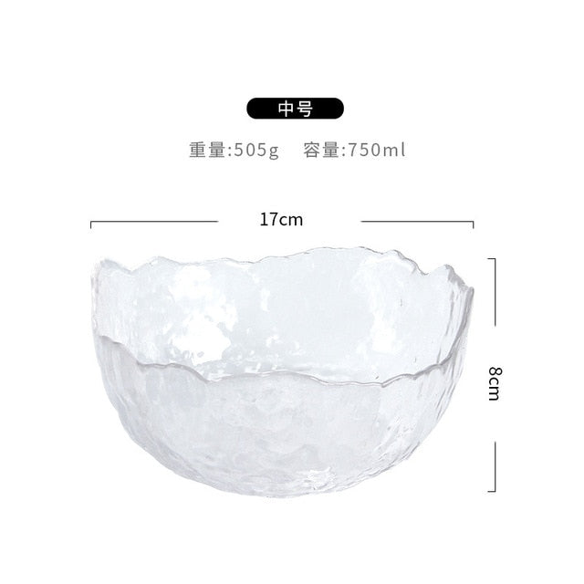 Juego de cuencos de cristal para ensalada – Cuencos transparentes para fruta y postre
