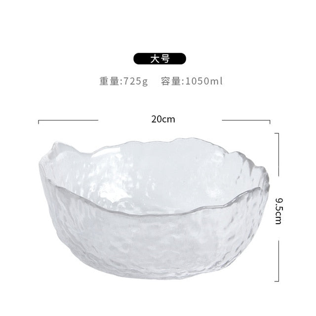 Juego de cuencos de cristal para ensalada – Cuencos transparentes para fruta y postre