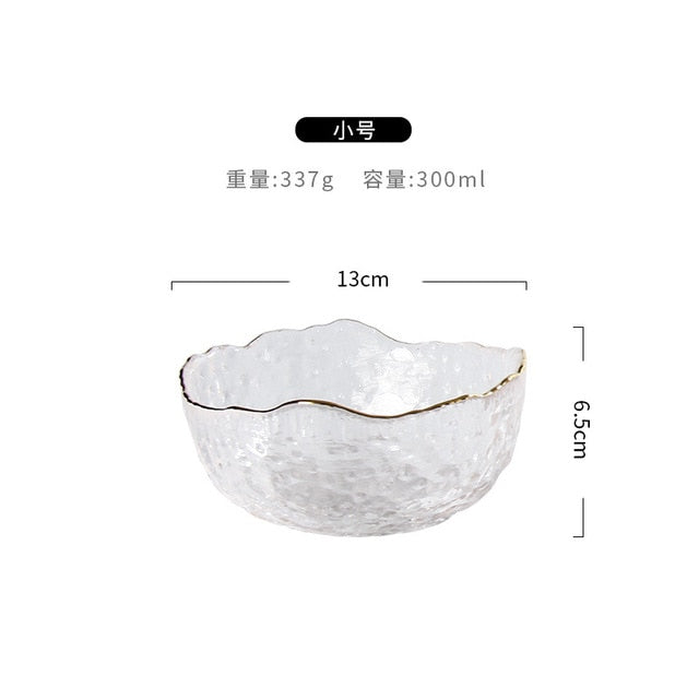Juego de cuencos de cristal para ensalada – Cuencos transparentes para fruta y postre