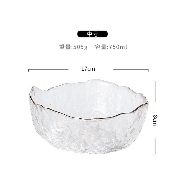 Juego de cuencos de cristal para ensalada – Cuencos transparentes para fruta y postre